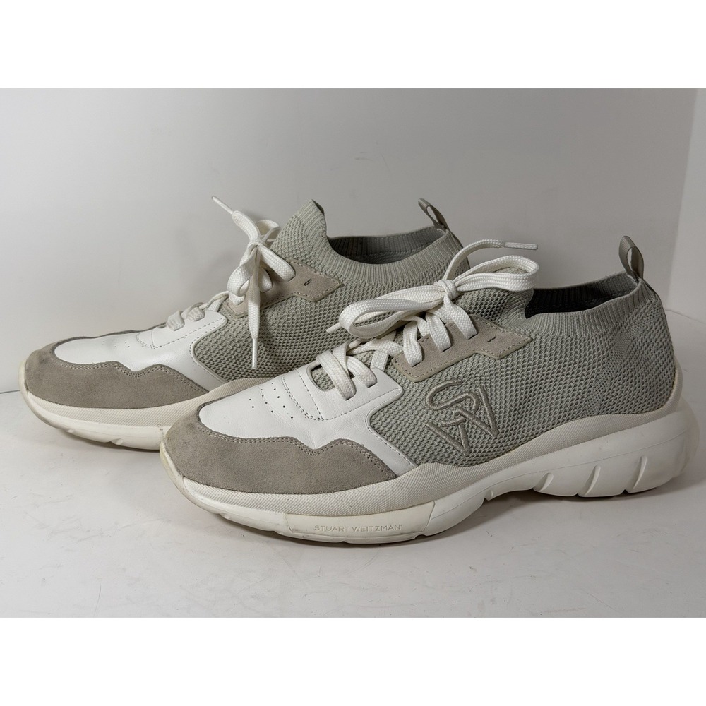 Stuart Weitzman Women's 5050 Sneakers, White/neutral, Size 12